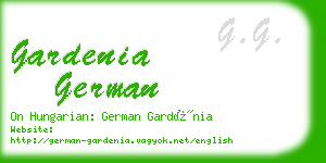 gardenia german business card